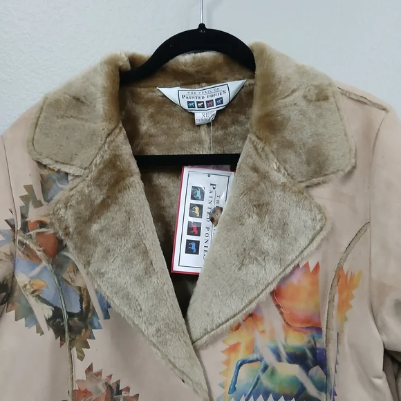 NWT The Trail of Painted Ponies Coat RARE Faux Suede/Fur Size XL - Picture 2 of 9